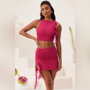 Oh Polly Pink Skirt Set